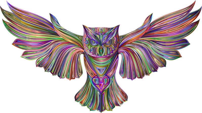 Owl Bird Geometric Stickdatei – Tiere