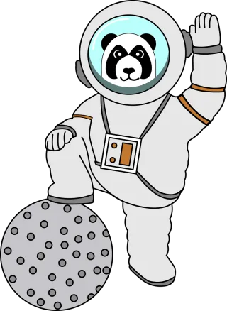Panda Astronaut Astronaut suit Stickdatei