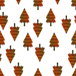 Tree Leaves Christmas Stickdatei