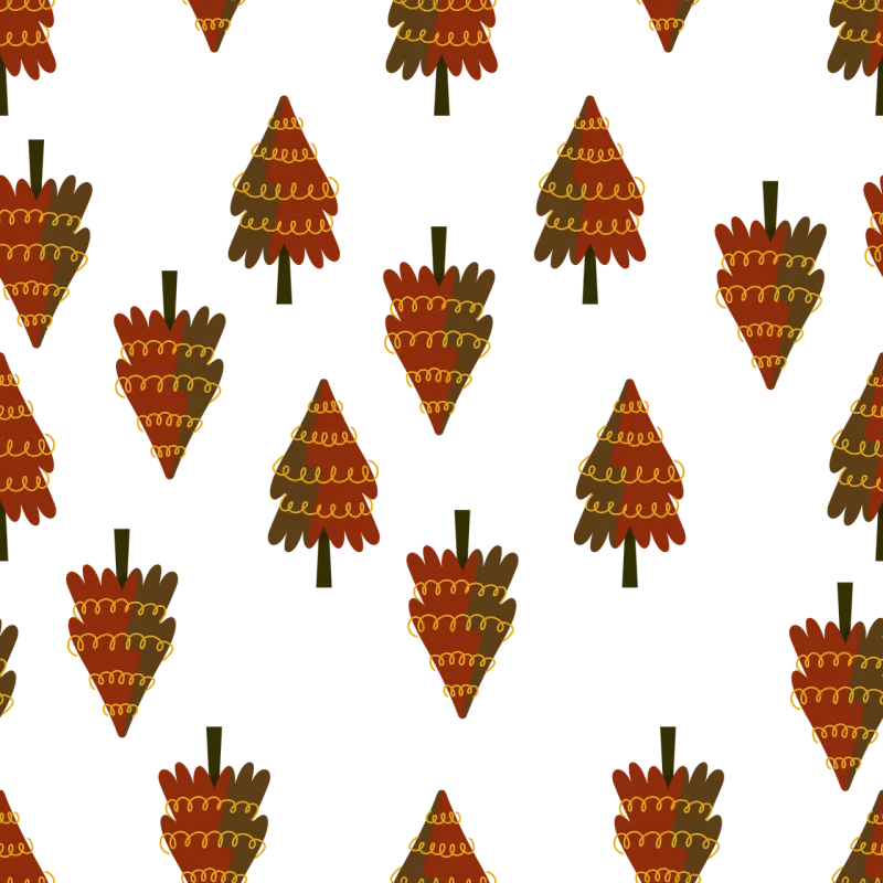 Tree Leaves Christmas Stickdatei – Weihnachten