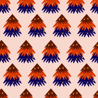 Tree Leaves Christmas Stickdatei