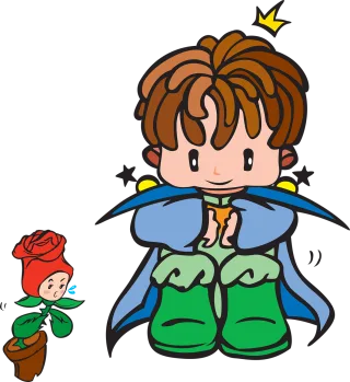 The little prince Rose flower Rose Stickdatei – Blumen