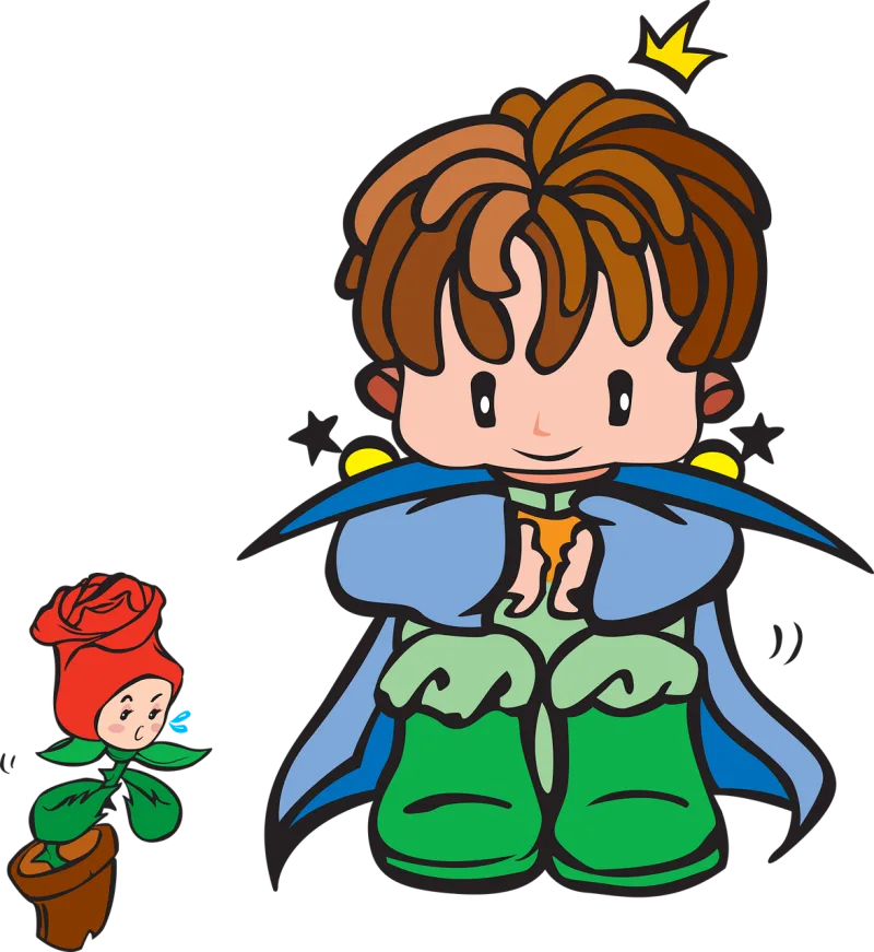 The little prince Rose flower Rose Stickdatei – Blumen