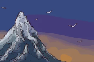 Mountain Birds Peak Stickdatei