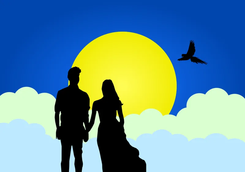 Couple Clouds Sun Stickdatei – Tiere