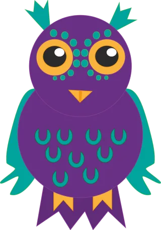 Owl Bird Purple Stickdatei – Tiere