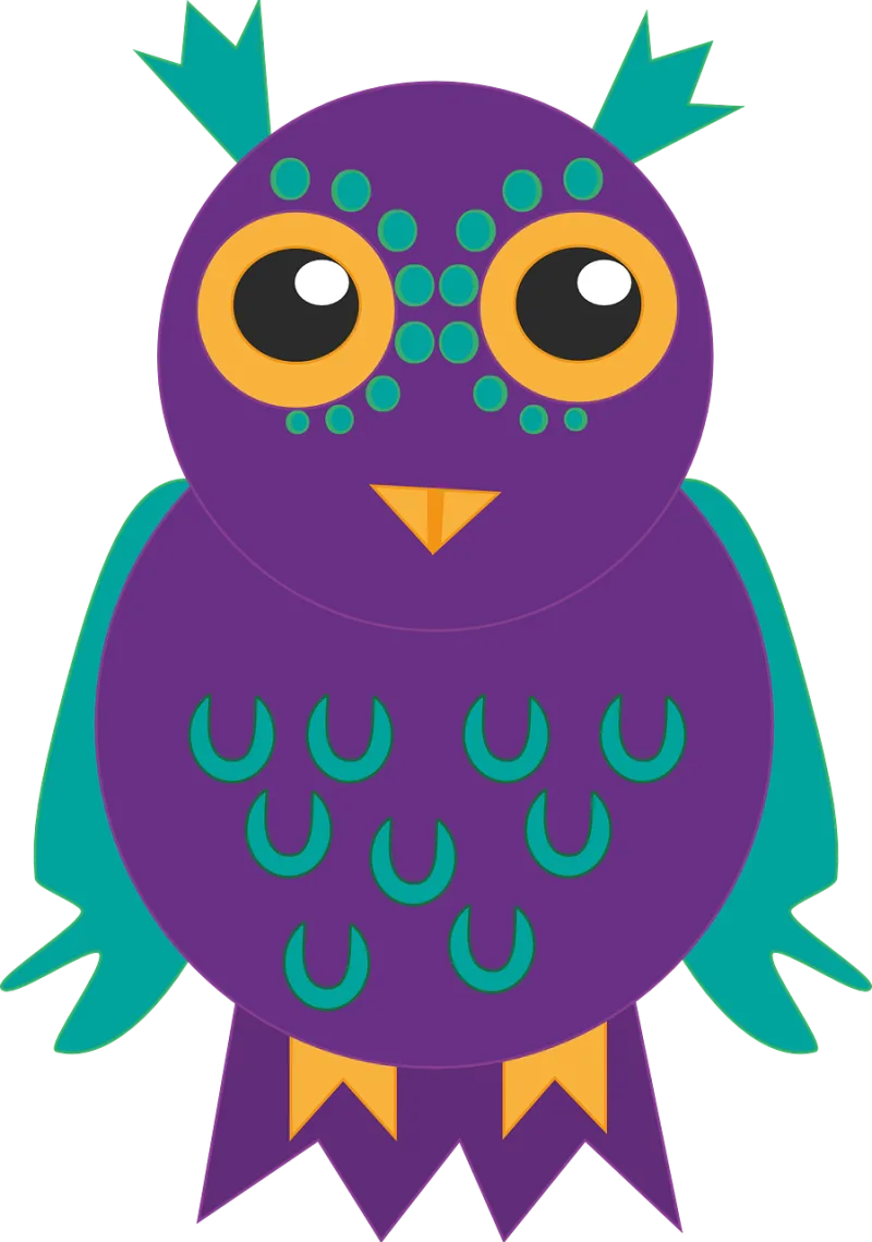 Owl Bird Purple Stickdatei – Tiere
