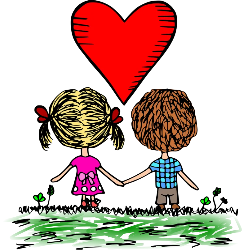 Few Holding hands Heart Stickdatei – Herzen & Liebe