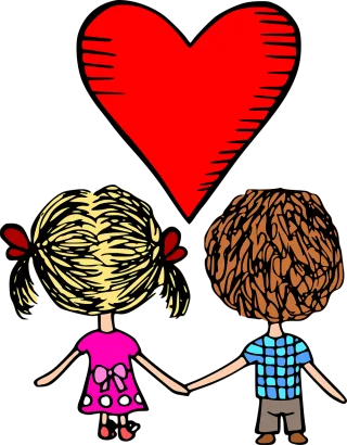 Few Holding hands Heart Stickdatei