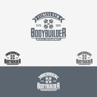 Barbell Body Body builder Stickdatei