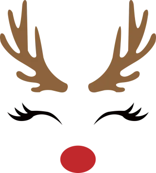Reindeer Nose Snow Stickdatei