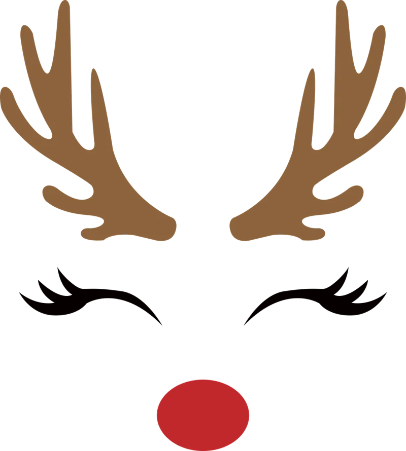 Reindeer Nose Snow Stickdatei – Weihnachten