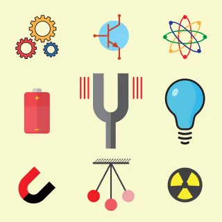 Science Physics Icons Stickdatei