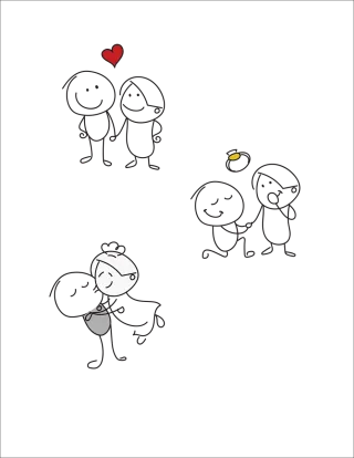 Valentines day Couple Love Stickdatei