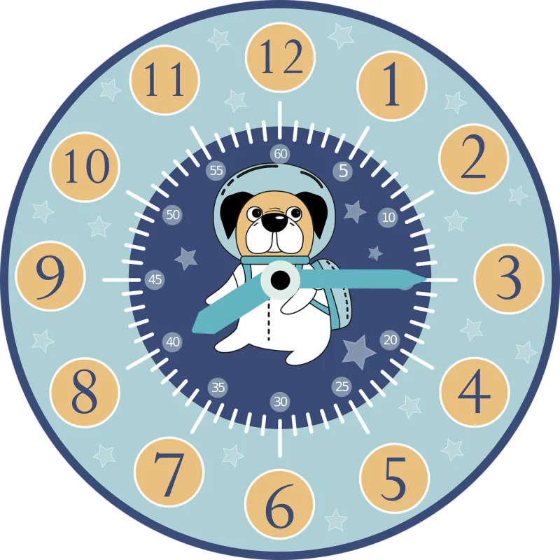 Clock Dog Animal Stickdatei – Tiere