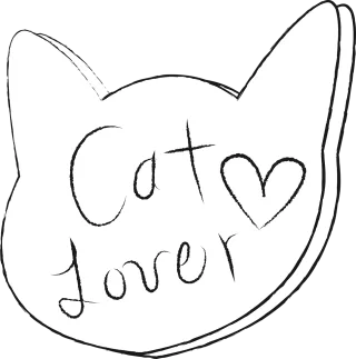 Cat Heart Cat lover Stickdatei