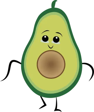 Avocado Vegetable Drawing Stickdatei