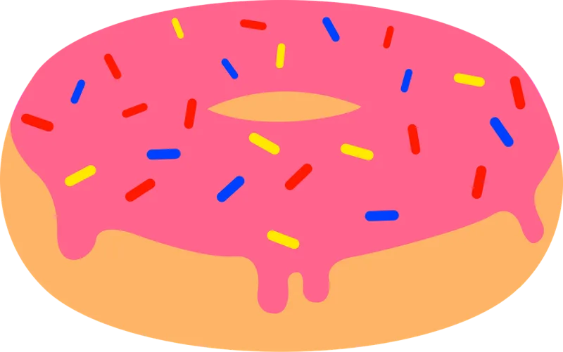 Donut Snack Dessert Stickdatei – Essen & Trinken