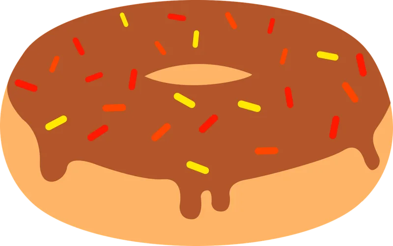 Donut Snack Dessert Stickdatei – Essen & Trinken