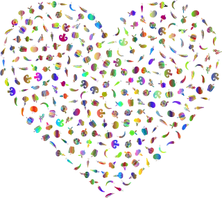 Vegetables Heart Love Stickdatei