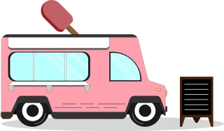 Food truck Ice cream Van Stickdatei