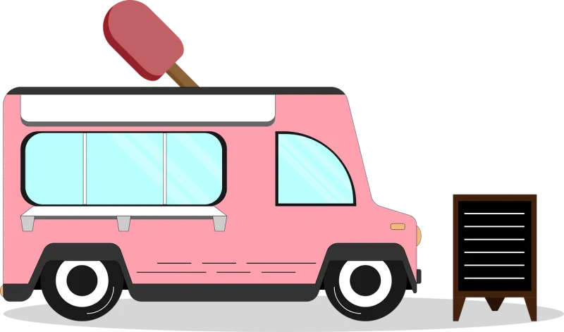 Food truck Ice cream Van Stickdatei – Essen & Trinken