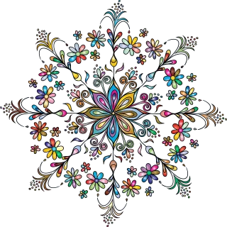 Mandala Floral Colorful Stickdatei
