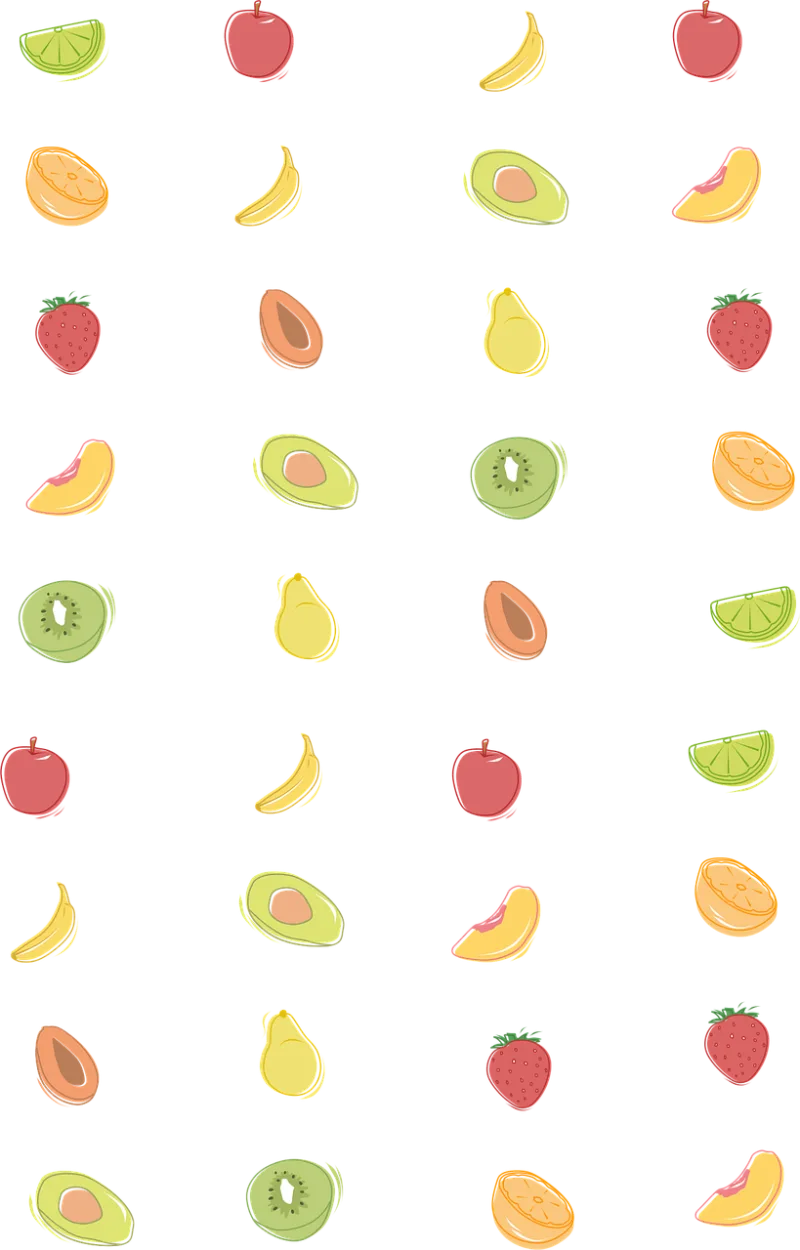 Fruits Apple Strawberry Stickdatei – Essen & Trinken