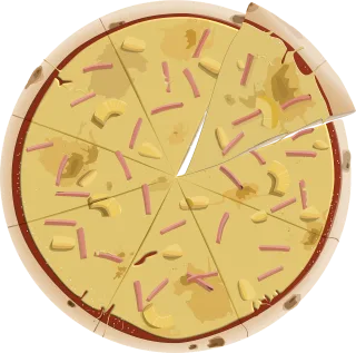 Pizza Hawaiian Ham Stickdatei