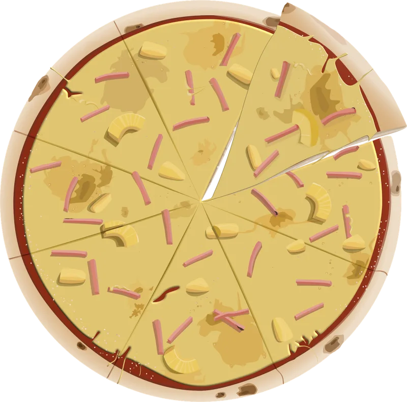 Pizza Hawaiian Ham Stickdatei – Essen & Trinken