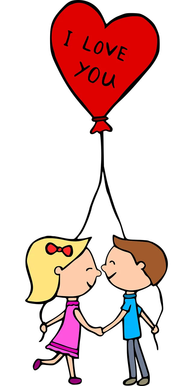 Couple Love Balloon Stickdatei – Kinder