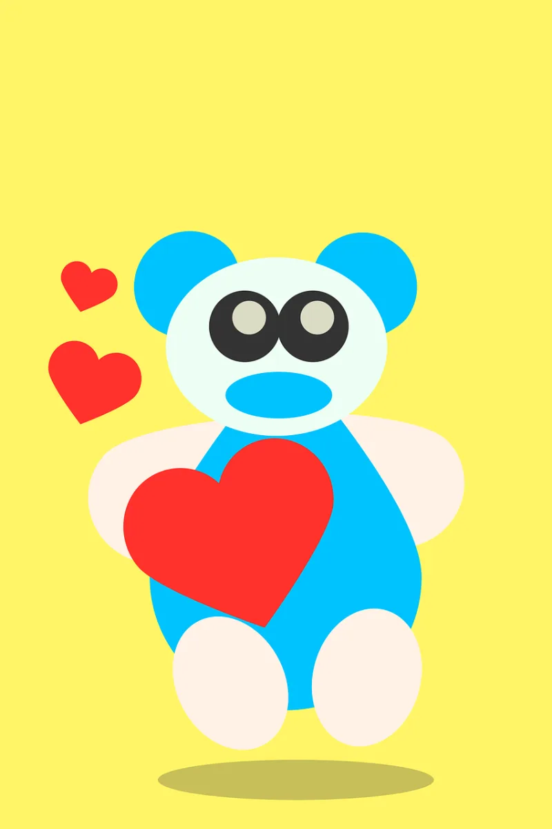 Bear Hearts Beautiful wallpaper Stickdatei – Tiere