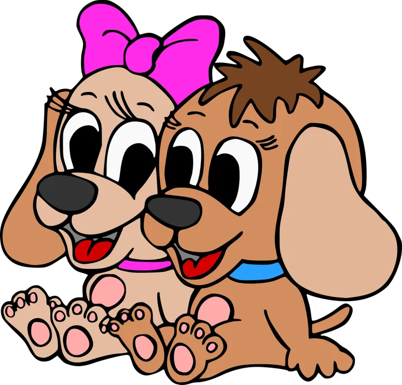 Dogs Pets Coloring book Stickdatei – Herzen & Liebe