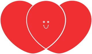 Heart Smiley Togetherness Stickdatei
