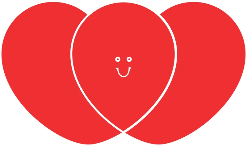 Heart Smiley Togetherness Stickdatei – Herzen & Liebe