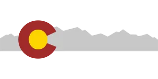 Colorado flag Mountains Nature Stickdatei