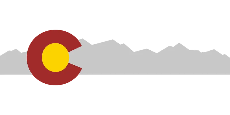 Colorado flag Mountains Nature Stickdatei – Natur