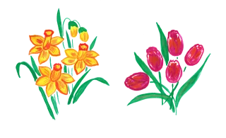 Spring Spring flower Easter Stickdatei