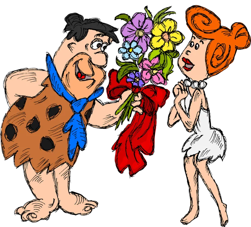 Flinstons Family Love Stickdatei – Herzen & Liebe