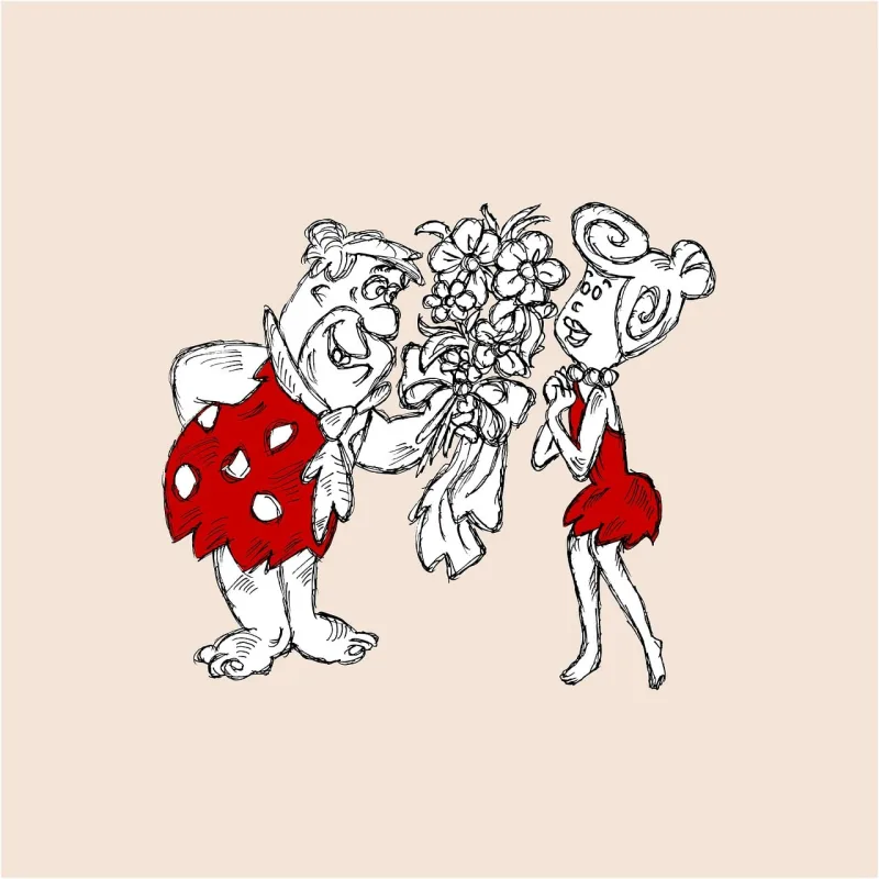Flinstons Family Love Stickdatei – Herzen & Liebe