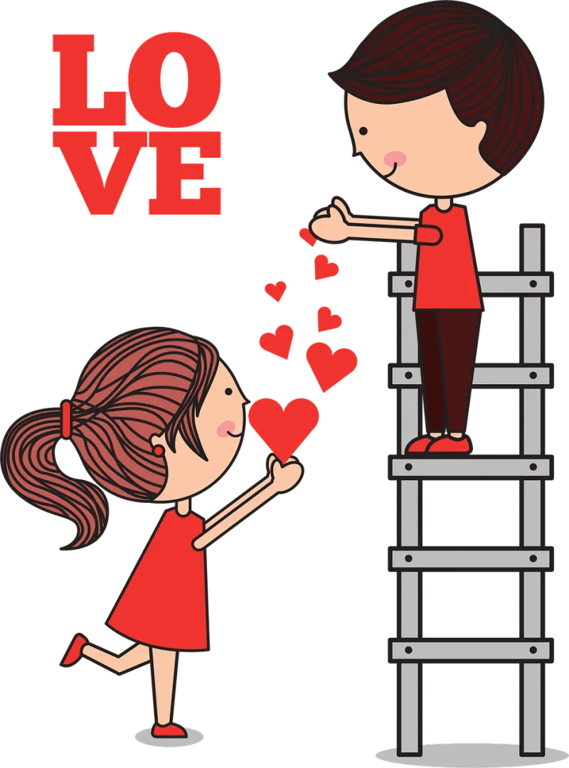 Couple Love Valentine's day Stickdatei – Herzen & Liebe