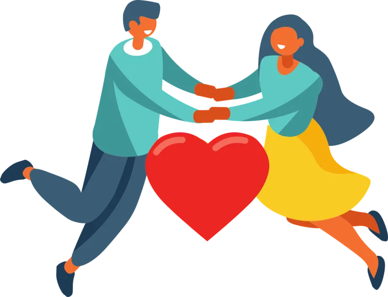 Couple Love Valentine's day Stickdatei – Herzen & Liebe