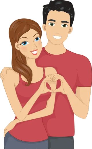 Couple Love Valentine's day Stickdatei – Herzen & Liebe