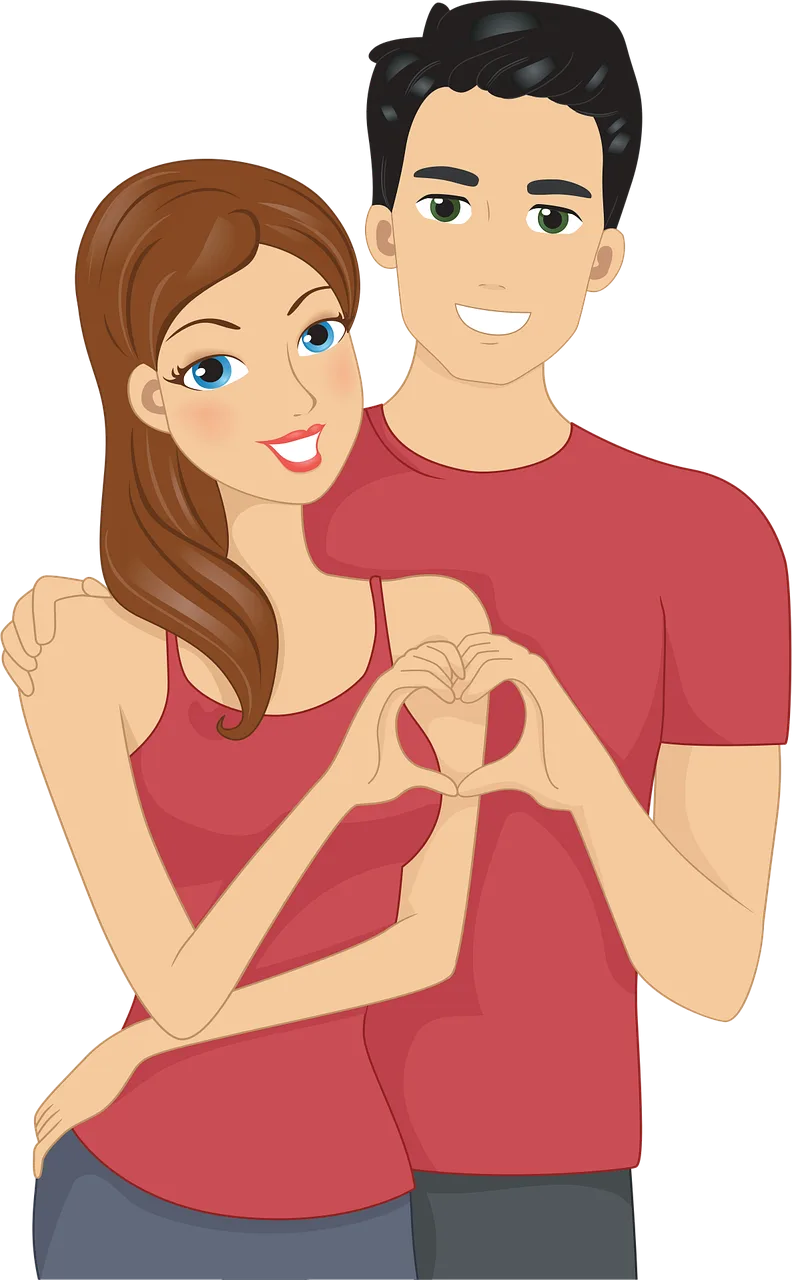 Couple Love Valentine's day Stickdatei – Herzen & Liebe