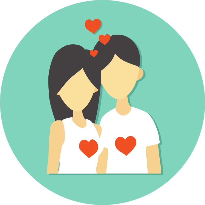 Couple Love Valentine's day Stickdatei – Herzen & Liebe