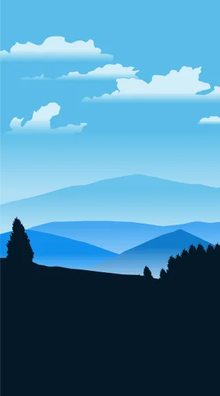 Mountains Trees Forest Stickdatei – Natur