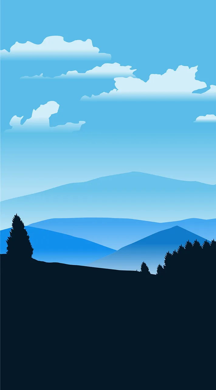 Mountains Trees Forest Stickdatei – Natur