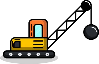 Wrecking ball truck Destruct Heavy vehicles Stickdatei