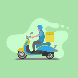 Delivery man Fast-food Delivery Stickdatei