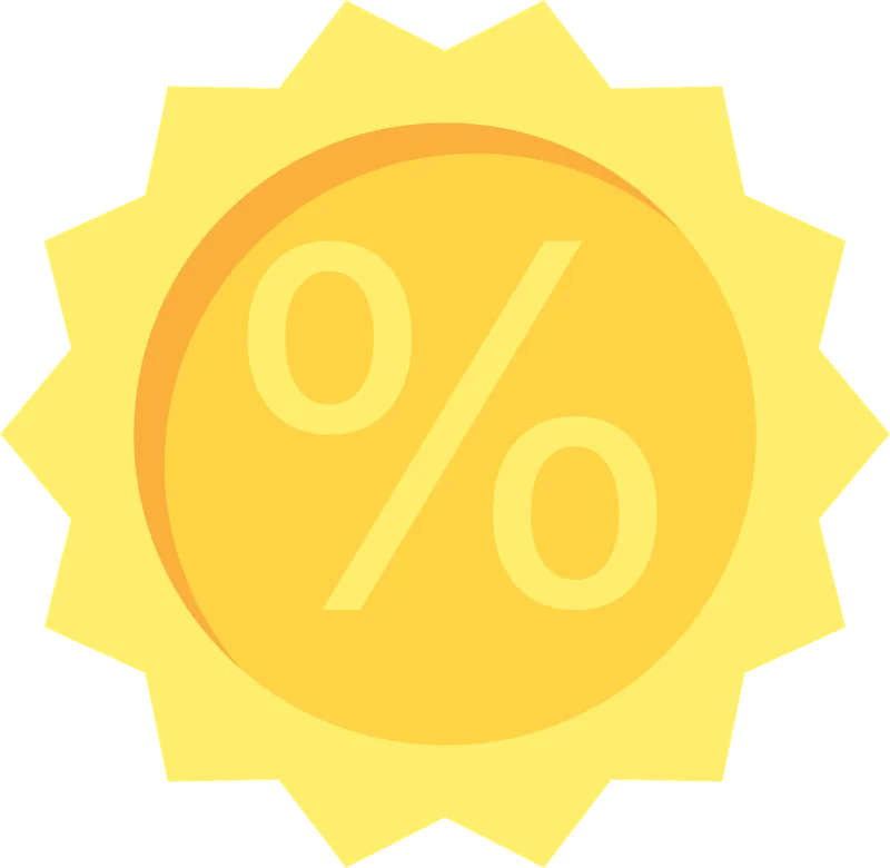 Sun Discount Savings Stickdatei – Natur